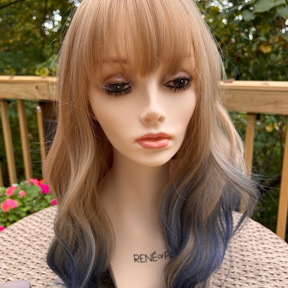 Chelsey Smith Cosmetics Elegant Ombre Wig with Blue Highlights - Picture 2 of 16